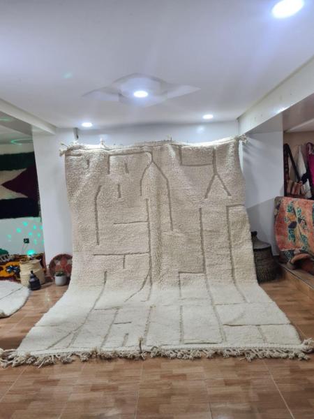 White Tamim Marokkaans handgemaakt tapijt